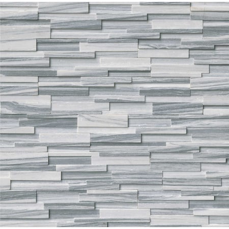 Msi Alaska Gray 3D Ledger Corner 6 In. X 18 In. Honed Marble Wall Tile, 6PK ZOR-PNL-0013
